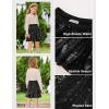 imageGRACE KARIN Girls Sequin Skirt Elastic Waist Sparkle Pleated Skirt for Party 514YBlack