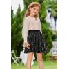 imageGRACE KARIN Girls Sequin Skirt Elastic Waist Sparkle Pleated Skirt for Party 514YBlack