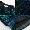 imageGRACE KARIN Girls Sequin Skirt Elastic Waist Sparkle Pleated Skirt for Party 514YGreen