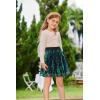 imageGRACE KARIN Girls Sequin Skirt Elastic Waist Sparkle Pleated Skirt for Party 514YGreen