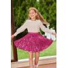 imageGRACE KARIN Girls Sequin Skirt Elastic Waist Sparkle Pleated Skirt for Party 514YHot Pink