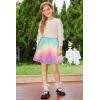 imageGRACE KARIN Girls Sequin Skirt Elastic Waist Sparkle Pleated Skirt for Party 514YLight Rainbow