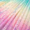 imageGRACE KARIN Girls Sequin Skirt Elastic Waist Sparkle Pleated Skirt for Party 514YLight Rainbow