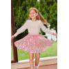 imageGRACE KARIN Girls Sequin Skirt Elastic Waist Sparkle Pleated Skirt for Party 514YPink
