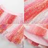 imageGRACE KARIN Girls Sequin Skirt Elastic Waist Sparkle Pleated Skirt for Party 514YPink Rainbow