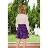 imageGRACE KARIN Girls Sequin Skirt Elastic Waist Sparkle Pleated Skirt for Party 514YPurple