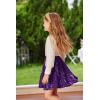 imageGRACE KARIN Girls Sequin Skirt Elastic Waist Sparkle Pleated Skirt for Party 514YPurple