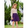 imageGRACE KARIN Girls Sequin Skirt Elastic Waist Sparkle Pleated Skirt for Party 514YPurple