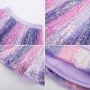 imageGRACE KARIN Girls Sequin Skirt Elastic Waist Sparkle Pleated Skirt for Party 514YPurple Rainbow