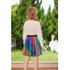 imageGRACE KARIN Girls Sequin Skirt Elastic Waist Sparkle Pleated Skirt for Party 514YRainbow
