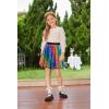 imageGRACE KARIN Girls Sequin Skirt Elastic Waist Sparkle Pleated Skirt for Party 514YRainbow