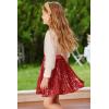 imageGRACE KARIN Girls Sequin Skirt Elastic Waist Sparkle Pleated Skirt for Party 514YRed