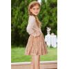 imageGRACE KARIN Girls Sequin Skirt Elastic Waist Sparkle Pleated Skirt for Party 514YRose Gold