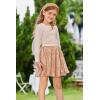 imageGRACE KARIN Girls Sequin Skirt Elastic Waist Sparkle Pleated Skirt for Party 514YRose Gold