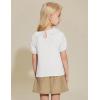 imageGRACE KARIN Teen Girls Shirt Solid Color Tee Short Sleeve Top Peter Pan Collar Blouse Gift Size 412Peter Panwhite