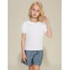 imageGRACE KARIN Teen Girls Shirt Solid Color Tee Short Sleeve Top Peter Pan Collar Blouse Gift Size 412Peter Panwhite