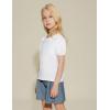 imageGRACE KARIN Teen Girls Shirt Solid Color Tee Short Sleeve Top Peter Pan Collar Blouse Gift Size 412Peter Panwhite