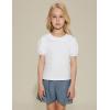 imageGRACE KARIN Teen Girls Shirt Solid Color Tee Short Sleeve Top Peter Pan Collar Blouse Gift Size 412Peter Panwhite