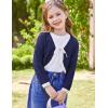 imageGRACE KARIN Cardigan for Girls Bolero Kids School Uniform Shrugs Sweater Size 512 Long SleeveNavy Blue