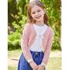 imageGRACE KARIN Cardigan for Girls Bolero Kids School Uniform Shrugs Sweater Size 512 Long SleevePink