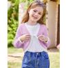 imageGRACE KARIN Cardigan for Girls Bolero Kids School Uniform Shrugs Sweater Size 512 Long SleevePurple