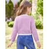 imageGRACE KARIN Cardigan for Girls Bolero Kids School Uniform Shrugs Sweater Size 512 Long SleevePurple