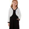 imageGRACE KARIN Cardigan for Girls Bolero Kids School Uniform Shrugs Sweater Size 512 Long SleeveWhite