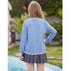 imageGRACE KARIN Girls Cardigan Sweater Long Sleeve Crewneck Knit School Uniform Sweater for Girls 512 YearsBlue