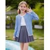 imageGRACE KARIN Girls Cardigan Sweater Long Sleeve Crewneck Knit School Uniform Sweater for Girls 512 YearsBlue