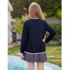 imageGRACE KARIN Girls Cardigan Sweater Long Sleeve Crewneck Knit School Uniform Sweater for Girls 512 YearsNavy Blue