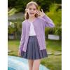 imageGRACE KARIN Girls Cardigan Sweater Long Sleeve Crewneck Knit School Uniform Sweater for Girls 512 YearsPurple