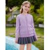 imageGRACE KARIN Girls Cardigan Sweater Long Sleeve Crewneck Knit School Uniform Sweater for Girls 512 YearsPurple