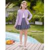 imageGRACE KARIN Girls Cardigan Sweater Long Sleeve Crewneck Knit School Uniform Sweater for Girls 512 YearsPurple