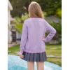 imageGRACE KARIN Girls Cardigan Sweater Long Sleeve Crewneck Knit School Uniform Sweater for Girls 512 YearsPurple