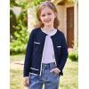 imageGRACE KARIN Girls Cardigan Sweater Long Sleeve Knit School Uniform Crew Neck Cute Cardigan 512 YearsNavy Blue