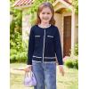 imageGRACE KARIN Girls Cardigan Sweater Long Sleeve Knit School Uniform Crew Neck Cute Cardigan 512 YearsNavy Blue