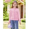 imageGRACE KARIN Girls Cardigan Sweater Long Sleeve Knit School Uniform Crew Neck Cute Cardigan 512 YearsPink