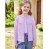 imageGRACE KARIN Girls Cardigan Sweater Long Sleeve Knit School Uniform Crew Neck Cute Cardigan 512 YearsPurple