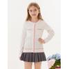 imageGRACE KARIN Girls Cardigan Sweater Long Sleeve Knit School Uniform Crew Neck Cute Cardigan 512 YearsWhite