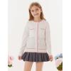 imageGRACE KARIN Girls Cardigan Sweater Long Sleeve Knit School Uniform Crew Neck Cute Cardigan 512 YearsWhite