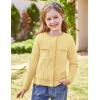 imageGRACE KARIN Girls Cardigan Sweater Long Sleeve Knit School Uniform Crew Neck Cute Cardigan 512 YearsYellow