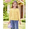 imageGRACE KARIN Girls Cardigan Sweater Long Sleeve Knit School Uniform Crew Neck Cute Cardigan 512 YearsYellow