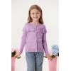 imageGRACE KARIN Girls Knit Cardigan Sweater Long Sleeve Ruffle Layered Lightweight Open Front Shrug Kids Casual Overwear 612Lavender Purple