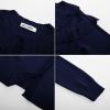 imageGRACE KARIN Girls Knit Cardigan Sweater Long Sleeve Ruffle Layered Lightweight Open Front Shrug Kids Casual Overwear 612Navy Blue