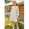 imageGRACE KARIN Girls Ribbed Knitted Sweater Dress Long Sleeve Casual Fall Winter Dress with Belt Size 514 YearsCream