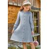 imageGRACE KARIN Girls Ribbed Knitted Sweater Dress Long Sleeve Casual Fall Winter Dress with Belt Size 514 YearsDusty Blue