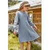 imageGRACE KARIN Girls Ribbed Knitted Sweater Dress Long Sleeve Casual Fall Winter Dress with Belt Size 514 YearsDusty Blue