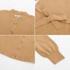 imageGRACE KARIN Girls Ribbed Knitted Sweater Dress Long Sleeve Casual Fall Winter Dress with Belt Size 514 YearsKhaki