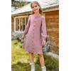 imageGRACE KARIN Girls Ribbed Knitted Sweater Dress Long Sleeve Casual Fall Winter Dress with Belt Size 514 YearsLight Pink