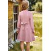 imageGRACE KARIN Girls Ribbed Knitted Sweater Dress Long Sleeve Casual Fall Winter Dress with Belt Size 514 YearsLight Pink